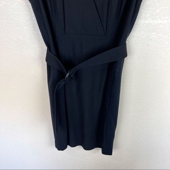 Akris Black Belted Career Business Dress Size 6 - Picture 3 of 10